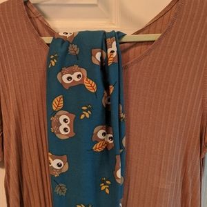 lulaRoe TC adorable owl leggings with coordinating